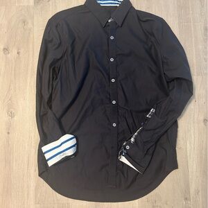 Black Robert Graham x collection tailored fit men’s button down size Medium